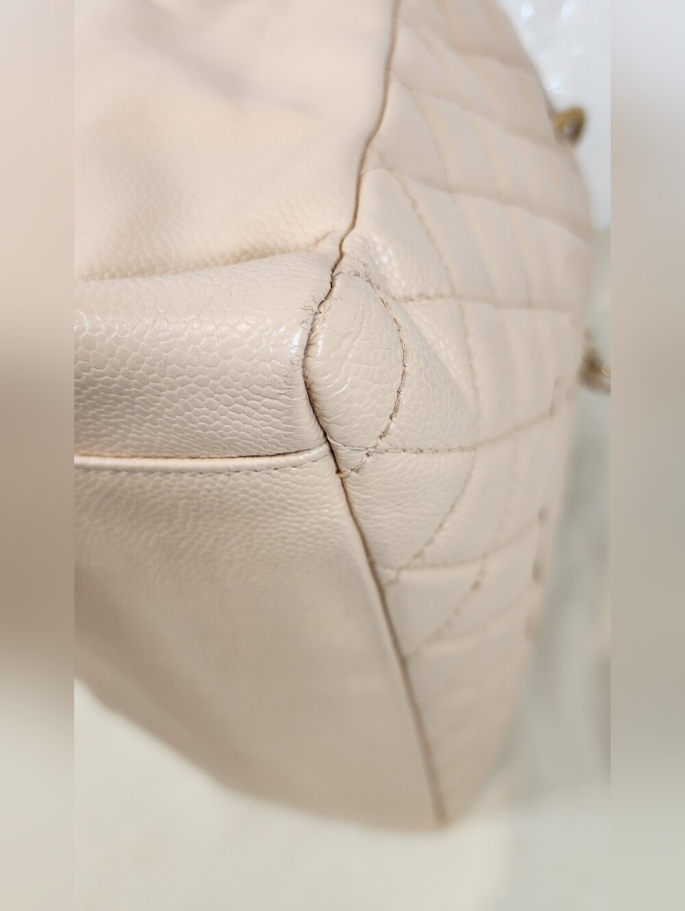 Chanel 2008-2009 Grand Shopping Tote. Minor Fade On Hardware. - Picture 8 of 16